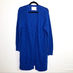 KAFFE Majkg Blue open front duster cardigan